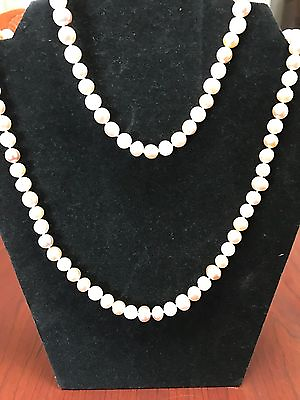 #ad 48quot; SOUTH SEA REAL PEARL NECKLACE CHOICE CAN DOUBLE OR MAKE LARIET BONUS RING