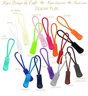 Zipper Pull Tab Zip Puller Slider Cord Rope Ends Lock Easy to Grab Zipper Pull