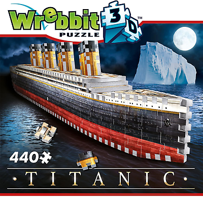 #ad Wrebbit 3D Puzzles Wrebbit 3D Titanic 440 Piece 3D Jigsaw Puzzle