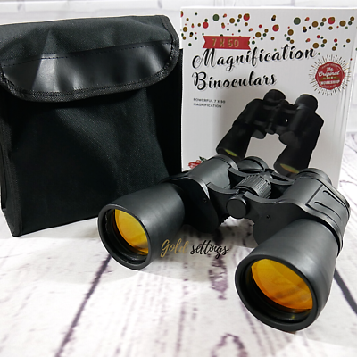MAGNIFICATION BINOCULARS 7X50 CENTER FOCUS FOR NATURE SPORT EVENTS CONCERTS