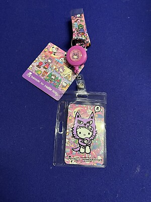 Tokidoki For Hello Kitty Lanyard With Retractable Cardholder ID Camping Theme