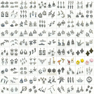 100 Styles Antique Charms Pendants For Jewelry Making Earrings Bracelet Necklace