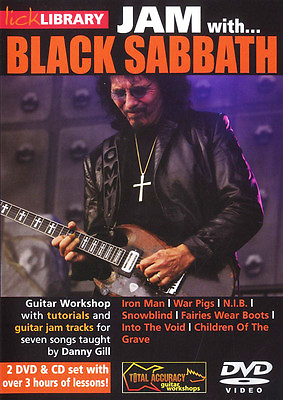 #ad Lick Library JAM WITH BLACK SABBATH Learn Guitar Style Tony Iommi Video 2 DVD CD