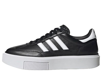 #ad Adidas Super Sleek 72 Core Womens Shoe 7.5 Black White Platform Sneaker EG6768