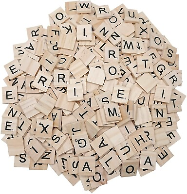 400 Pcs Wood Scrabble Tiles DIY Wooden Letters For Spelling Tile Game Bulk NEW