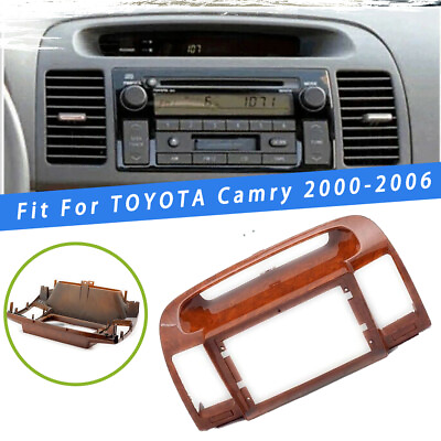 Best For TOYOTA Camry 00 06 Wood Color Car Stereo Radio Fascia Plate Frame 9Inch