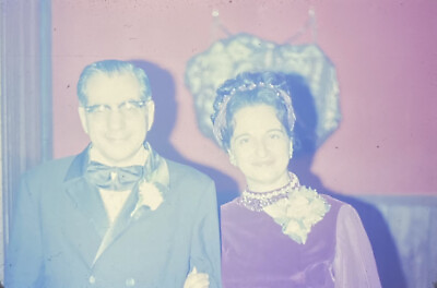 Vintage Photo Slide 1971 Wedding Guests Woman Man Posed