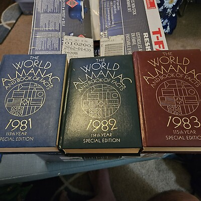 #ad World Almanac And Book Of Facts For 1981 1983 Lot Of 3 Hardcover