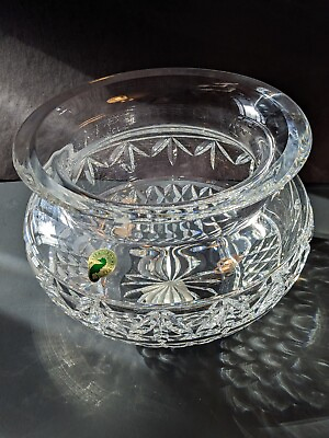 Nw Stunning Waterford Crystal 8quot; Ballina Retired Pattern Round Bowl Etch Signed