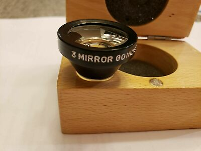 #ad 3 Three Mirror Gonioscope Gonio Lens Black With Secured Case