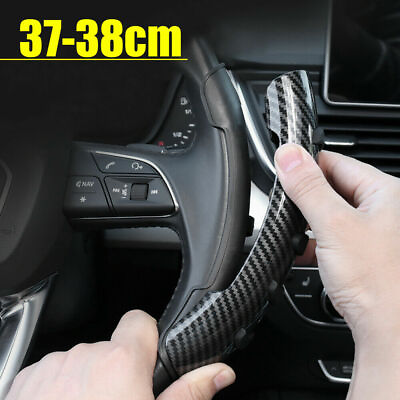 #ad 2x Carbon Fiber Universal Car Steering Wheel Booster Cover Non Slip Accessories