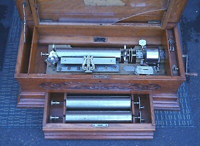 #ad Rare Interchangeable Swiss 11quot; Cylinder Music Box Mermod Freres Song Sheets Inc