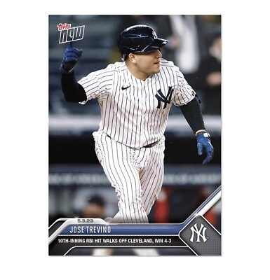 #ad Jose Trevino 10th Inning RBI Hit Walkoff 2023 MLB TOPPS NOW Card 231 Presale