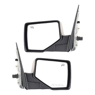 #ad #ad Mirror Set Of 2 For 2006 2010 Ford Explorer Heated With Puddle Light Black