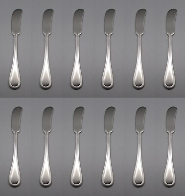 Towle Stainless BEADED ANTIQUE Butter Cheese Spreaders Set of Twelve