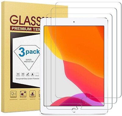 3 Pack Tempered Glass Screen Protector For iPad 9.7 2 Mini 4 Pro Air 4th 6th