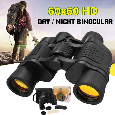 #ad 60x60 HD Military Zoom Powerful Binoculars Day Low Night Optics Hunting amp; Case
