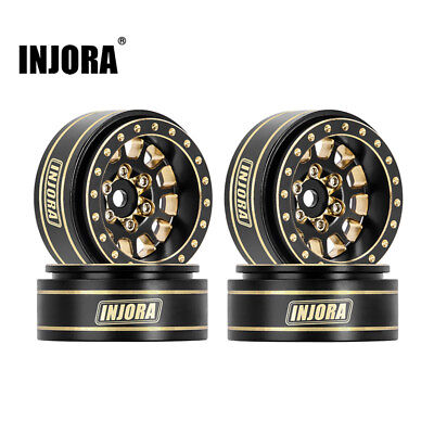 #ad INJORA 1.0 Plus Brass Beadlock Wheel Rims for RC Car Axial SCX24 TRX4M FMS FCX24