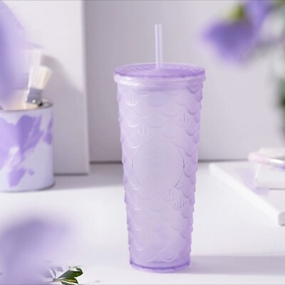 #ad Starbucks 2023 China Romantic Lavender Purple Scale Tumbler 24oz Venti Cold Cups