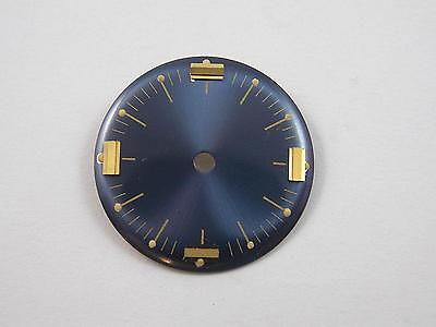 #ad Gold Stick Markers Blue Kaleidoscope Borel Cocktail Watch Dial Vintage 19mm NOS