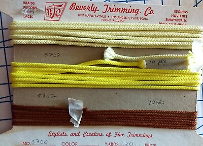 #ad Light amp; Bright Yellow Trim Cord New 1 4quot; Thick