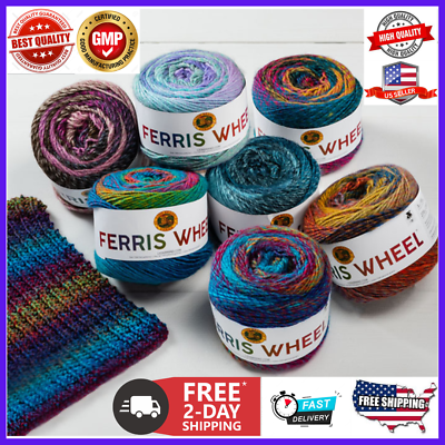 #ad Lion Brand Ferris Wheel Yarn Variations Yarn for Knitting Crocheting and Craft