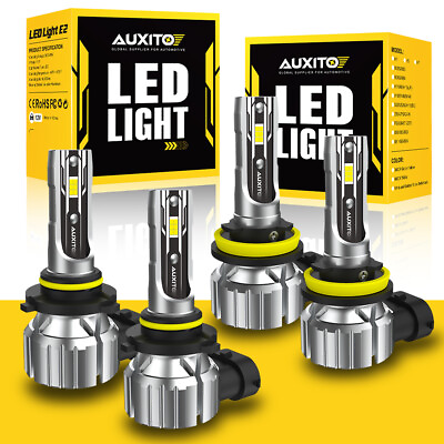 #ad 4PCS 9005 H11 LED Headlight Bulbs Conversion Kit High Low Beam Bright White