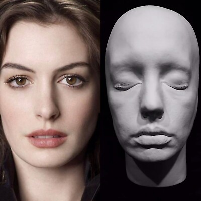 Anne Hathaway Life Mask Cast in Hydrocal Plaster Life size 1:1