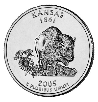 #ad #ad 2005 P Kansas State Quarter