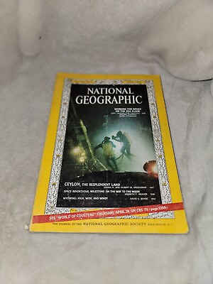 #ad National Geographic Magazine April 1966 Working on Sea Floor COUSTEAU