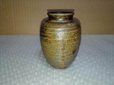 #ad Antique Bizen Ware Pot Jar Height 9.4 cm Japanese pottery Vase Vintage
