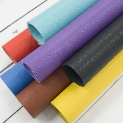 Various Solid Color Leather Sheets Grainy Pebbled Texture Vibrant Bright
