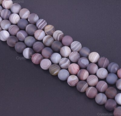 #ad Matte Natural Botswana Agate Gemstone Round Beads 4mm 6mm 8mm 10mm 12mm 15.5quot;