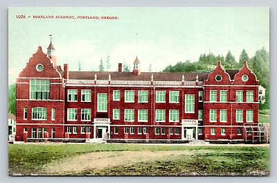 #ad Portland Academy Portland Oregon Old Vtg OR Postcard View 1910s