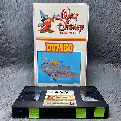 #ad Walt Disney Home Video DUMBO VHS White Collectible Clamshell Vintage Rare Film