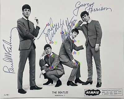The Beatles Autographed signed 8x10 Photo Reprint