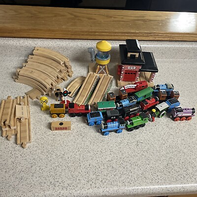 #ad #ad Thomas Train Engine Car Building Track Lot Of 51 Total Pieces Fire Station Water