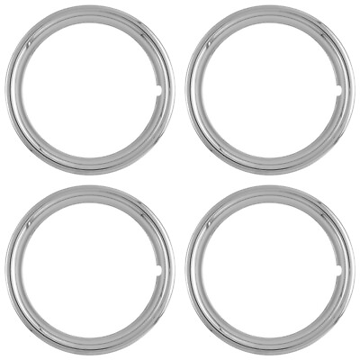 #ad 4 NEW 14quot; Stainless Steel Wheel Trim Rings Beauty Rims Glamour Ring Rim Bands
