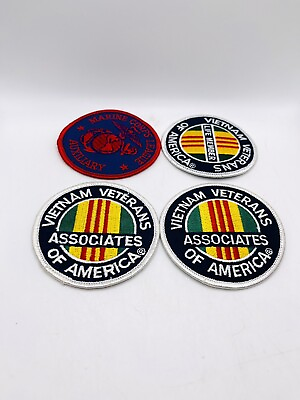 Vietnam Veteran Associates Of America amp; Marine Corps Auxiliary Embroidered Patch