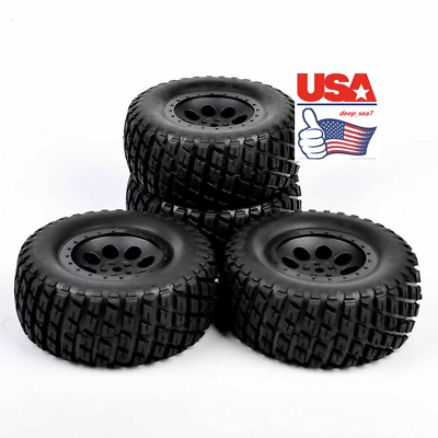 #ad 4Pcs 12mm Hex Tires Short Course Truck Wheel Rim For 1:10 RC SLASH HPI