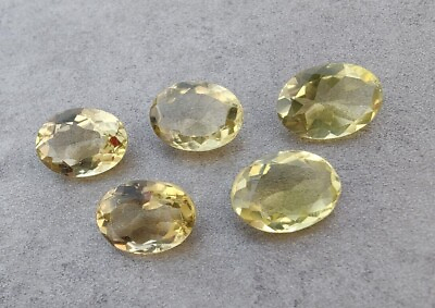 #ad Natural Lemon Quartz Oval Shape Faceted Cut Calibrated Top Quality Gemstones