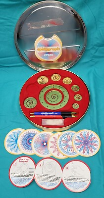 #ad Spirograph Die Cast Collector Set in Tin Art 2 Pens Instructions
