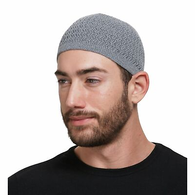 Stretchy Zigzag Knit Cotton Kufi Beanie Hat