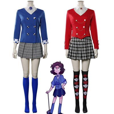#ad Heathers The Musical Veronica Sawyer Cosplay Costume JK Uniform Red Blue Outfits