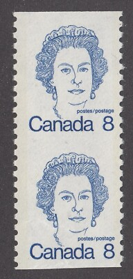 #ad Canada #604vi Mint Vertical Pair Imperf Horizontally