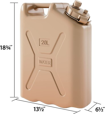 Scepter Lightweight BPA 5 Gallon 20 Liter Portable Water Storage Container NEW