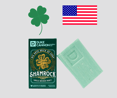 #ad Duke Cannon Shamrock Soap Big Brick of Soap for Men 10 oz St Patrick#x27;s Day Minty