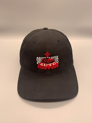 #ad South Seattle Hat Cap Adjustable Strapback Black Auto Auction Car Space Needle