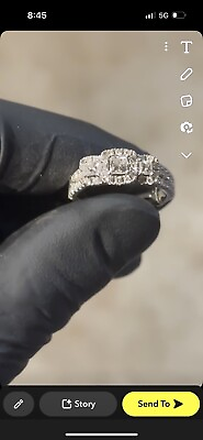 #ad LEO 3 Stone Diamond Engagement Ring