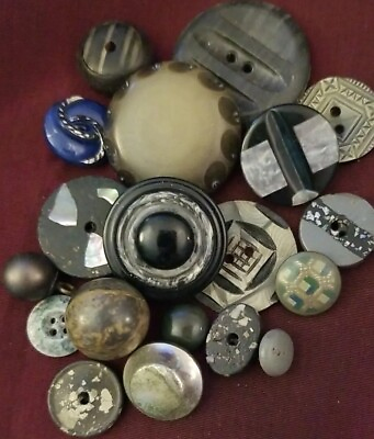 #ad Antique Buttons Lot Victorian